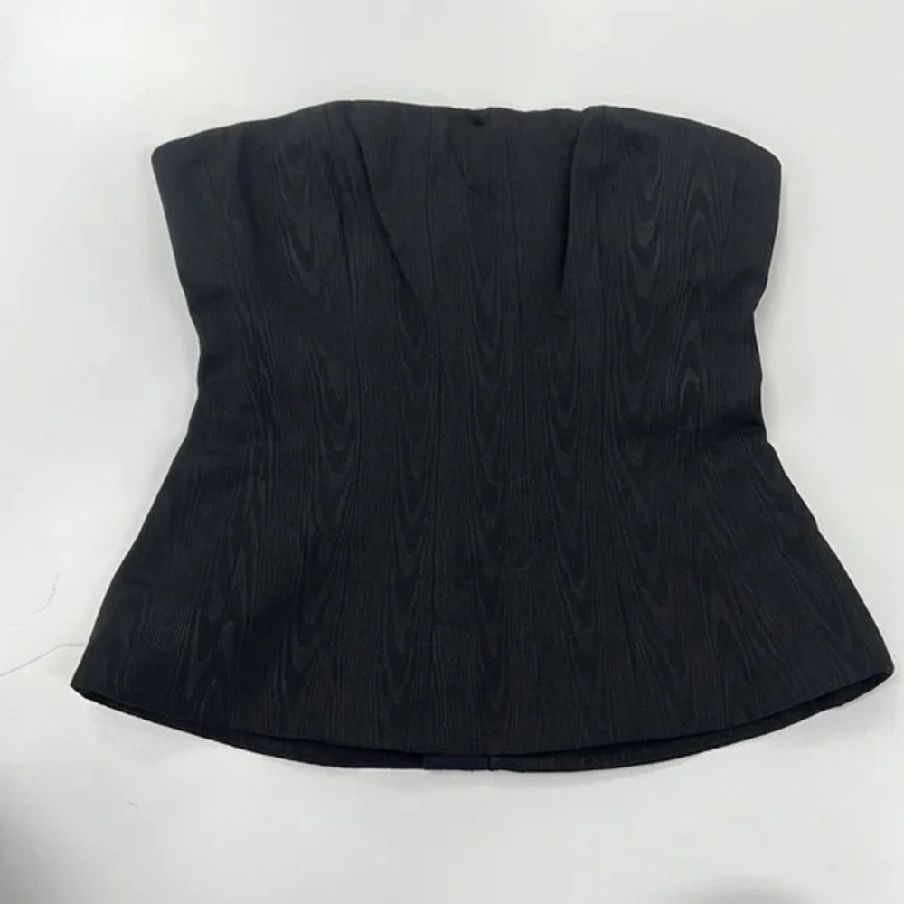 STAUD Black Strapless Bustier